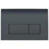 Geberit Delta50 Dual Flush Plate - Matt Black -Home Bathroom geberit delta50 dual flush plate matt black 115.119.14.1