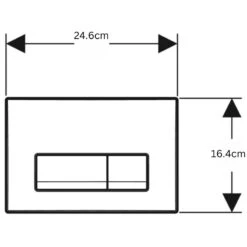 Geberit Delta50 Dual Flush Plate - Matt Chrome -Home Bathroom geberit delta50 dual flush plate matt chrome 115.105.46.5 1
