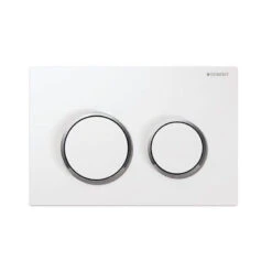 Geberit Kappa21 Dual Flush Plate - White/bright Chrome