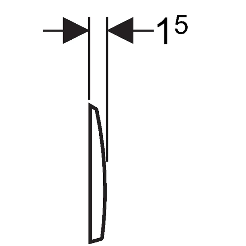 Geberit Kappa50 Dual Flush Plate - Brushed Stainless Steel 5 Geberit Kappa50 Dual Flush Plate - Brushed Stainless Steel - Image 3