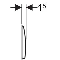 Geberit Kappa50 Dual Flush Plate - Matt Chrome -Home Bathroom geberit kappa50 dual flush plate matt chrome 115.260.46.1 2