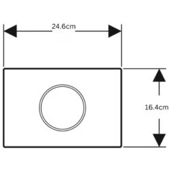 Geberit Sigma10 Electronic Single Flush Plate - Battery Operation - Matt Black -Home Bathroom geberit sigma10 electronic single flush plate battery operation matt black 115.864.16.6 1