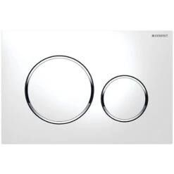 Geberit Sigma20 Dual Flush Plate - White/bright Chrome