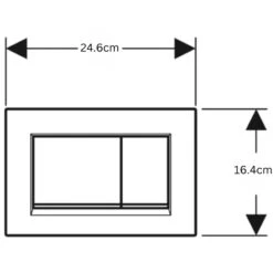 Geberit Sigma30 Dual Flush Plate - Matt Black / Chrome 7 Geberit Sigma30 Dual Flush Plate - Matt Black / Chrome -Home Bathroom geberit sigma30 dual flush plate matt black chrome 115.883.14.1 2
