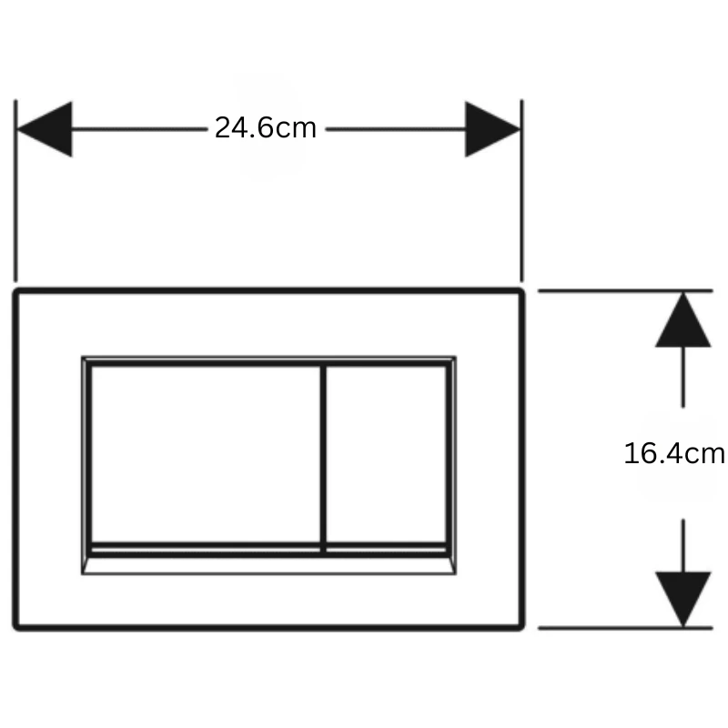 Geberit Sigma30 Dual Flush Plate - Matt Black / Chrome 5 Geberit Sigma30 Dual Flush Plate - Matt Black / Chrome - Image 3