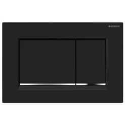 Geberit Sigma30 Dual Flush Plate - Matt Black / Chrome