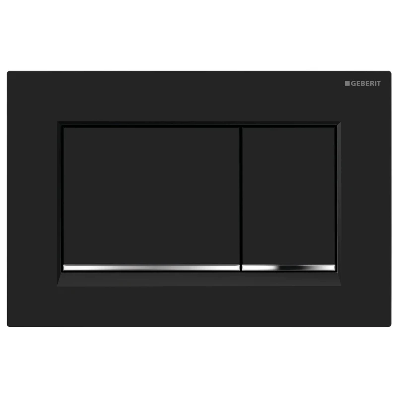 Geberit Sigma30 Dual Flush Plate - Matt Black / Chrome 3 Geberit Sigma30 Dual Flush Plate - Matt Black / Chrome