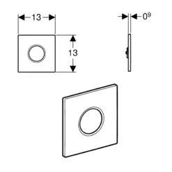 Geberit Type 10 Pneumatic Urinal Flush Plate - Black/chrome 5 Geberit Type 10 Pneumatic Urinal Flush Plate - Black/chrome -Home Bathroom geberit type 10 pneumatic urinal flush plate black chrome 241.915.km .1 1