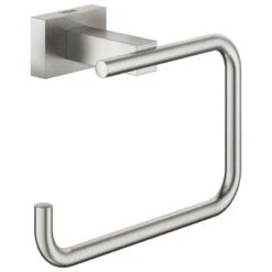 Grohe Essentials Cube Toilet Roll Holder - Supersteel