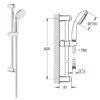 Grohe New Tempesta 100 Rail Set 2 Spray Patterns - Chrome -Home Bathroom grohe new tempesta 100 rail set 2 spray patterns 2759800e