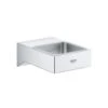 Grohe Selection Cube Glass/Soap Dish Holder - Chrome -Home Bathroom grohe selection cube glass soap dish holder chrome 40865000