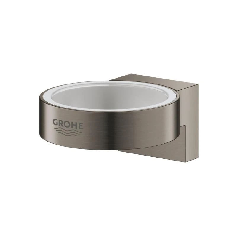 Grohe Selection Glass/Soap Dish Holder - Brushed Hard Graphite 4 Grohe Selection Glass/Soap Dish Holder - Brushed Hard Graphite - Image 2