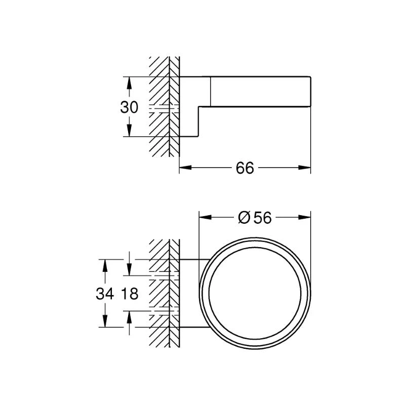 Grohe Selection Glass/Soap Dish Holder - Brushed Hard Graphite 5 Grohe Selection Glass/Soap Dish Holder - Brushed Hard Graphite - Image 3