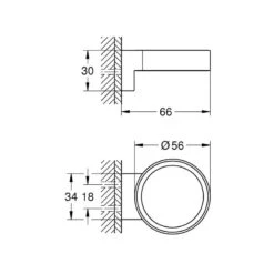 Grohe Selection Glass/Soap Dish Holder - Chrome -Home Bathroom grohe selection glass soap dish holder chrome 41027000 2