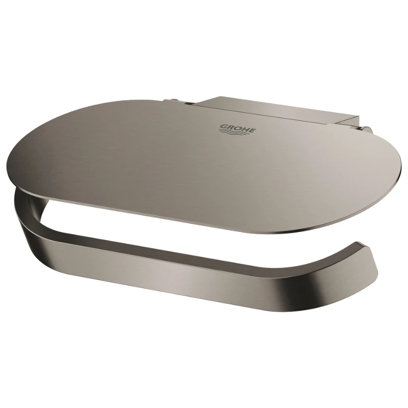 Grohe Selection Toilet Roll Holder With Cover- Brushed Hard Graphite 4 Grohe Selection Toilet Roll Holder With Cover- Brushed Hard Graphite - Image 2