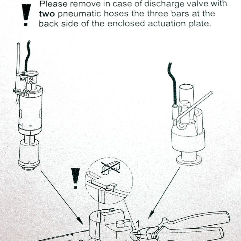 Grohe Dual Flush Dual Hose Push Button Horizontal - Image 3