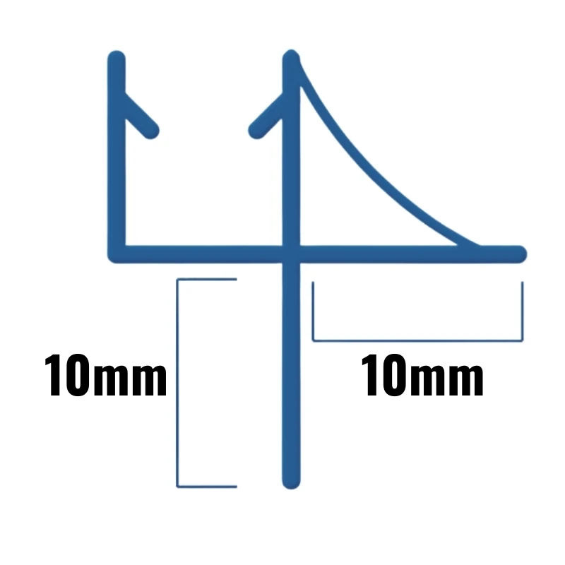 Inventive Creations Bottom Sweep Seal - 8mm Glass - 10mm - 1200mm Long 4 Inventive Creations Bottom Sweep Seal - 8mm Glass - 10mm - 1200mm Long - Image 2