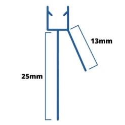 Inventive Creations Large Gap Seal - 8mm Glass - 25mm - 1200mm Long -Home Bathroom inventive creations large gap seal 8mm glass 25mm 1200mm long 8lg 1200 1