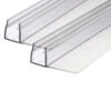 Inventive Creations Vertical Seal - 8mm Glass - Pair - 20mm - 1900mm Long -Home Bathroom inventive creations vertical seal 8mm glass pair 20mm 1900mm long 8.20bf