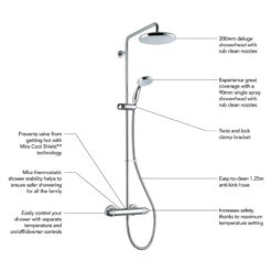 Mira Coda Pro ERD Mk 2 Thermostatic Bar Mixer Shower With Diverter - Chrome -Home Bathroom mira coda pro erd thermostatic bar mixer shower with diverter chrome 1836.006 3
