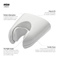 Mira Logic LF-2 Shower Head Holder Wall - White 9 Mira Logic LF-2 Shower Head Holder Wall - White -Home Bathroom mira logic lf 2 shower head holder wall white 2.1605.149 3