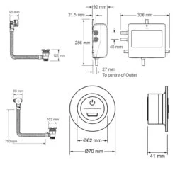 Mira Mode Next Gen Bath Fill Only - Pumped -Home Bathroom mira mode bath fill only pumped 1.1980.010 3