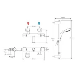 Mira React Thermostatic Bath Mixer Shower - Chrome 7 Mira React Thermostatic Bath Mixer Shower - Chrome -Home Bathroom mira react thermostatic bath mixer shower chrome 1.1900.019 2