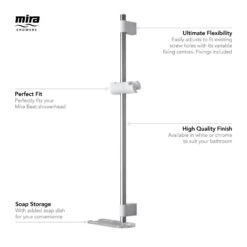 Home Bathroom -Home Bathroom mira beat slide bar kit white chrome 2.1703.017 1