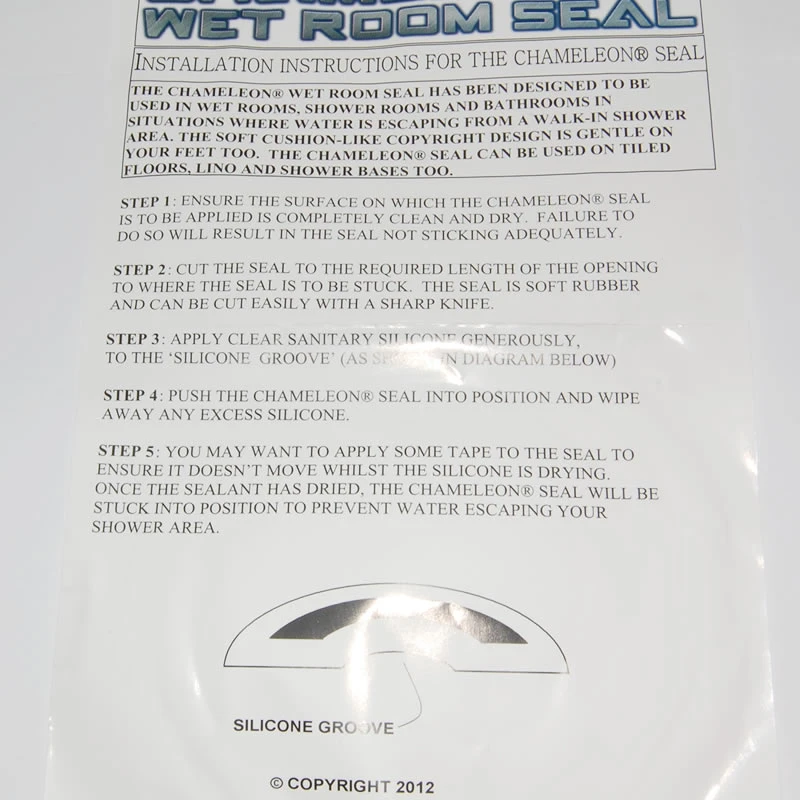 Uniblade Chameleon 1200mm Wet Room Threshold Strip Seal - Clear 4 Uniblade Chameleon 1200mm Wet Room Threshold Strip Seal - Clear - Image 2